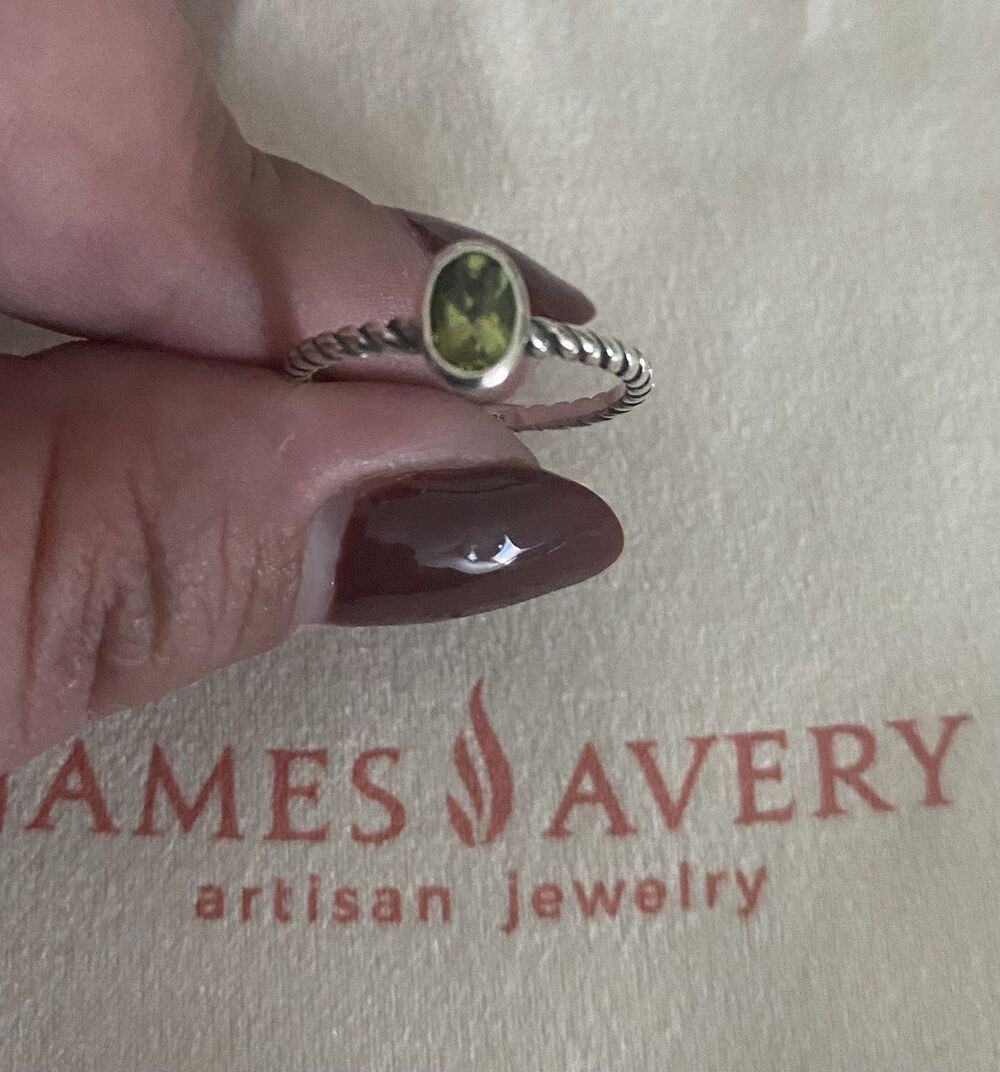 James Avery Retired Elisa Peridot Ring Size 6
